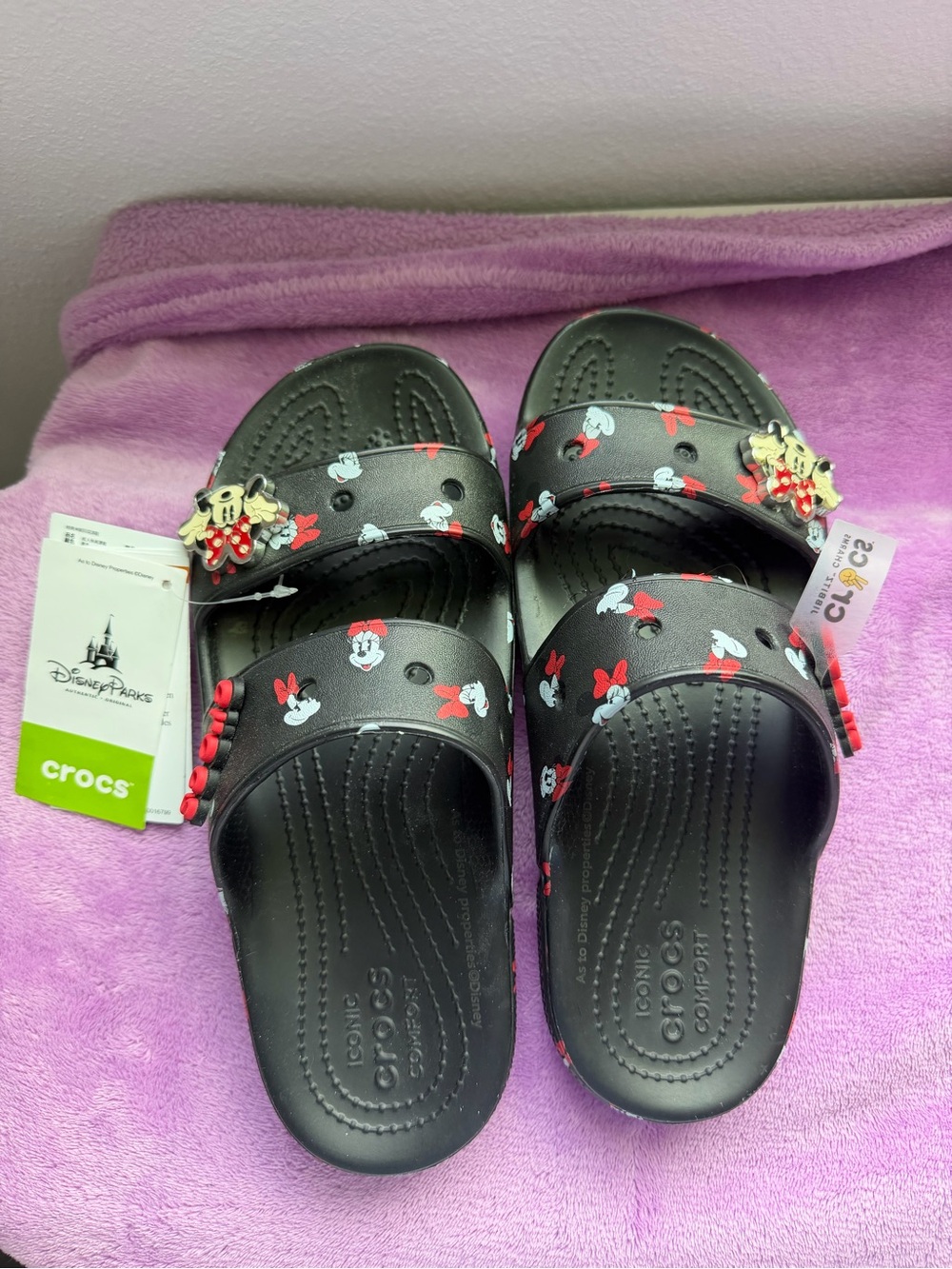 Disney Parks Minnie Mouse Crocs Slides